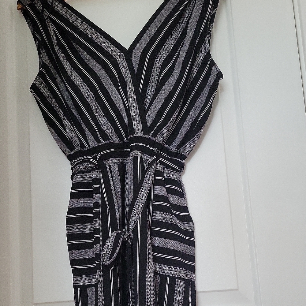 Striped Black and White Women's Dress